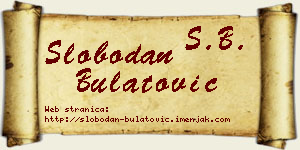 Slobodan Bulatović vizit kartica